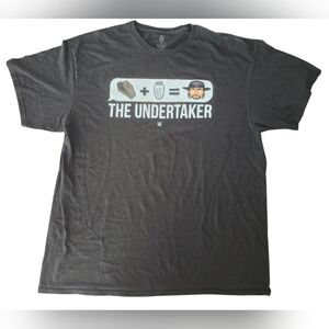 Wwe The Undertaker Wrestling Shirt Men's XL  Black Coffin Urn Emoji